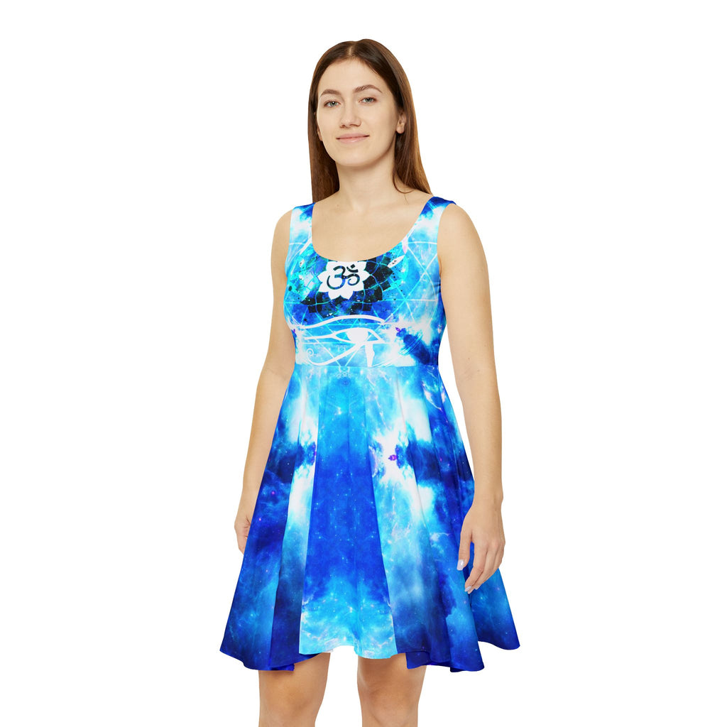Amen Jin's Mandala of Dragon Fire Fairy Om Meditations Women's Skater Dress