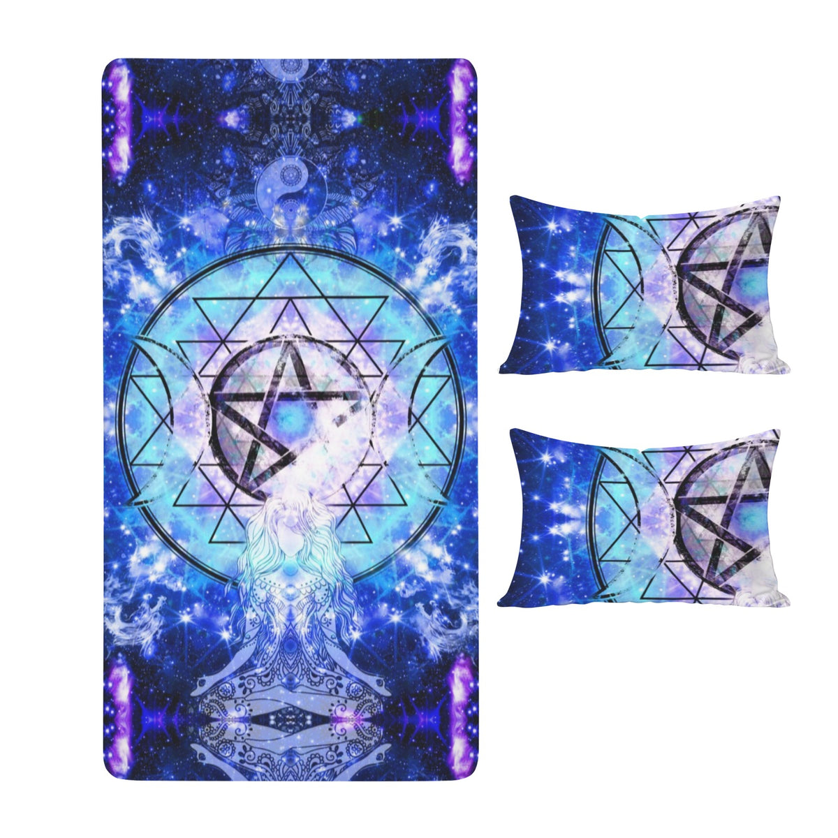 Amen Jin's Katerina's Eros & Psyche Magical Awakening Meditations Twin Bedding Set (Fitted Sheet + Pillowcases) | Ships from USA