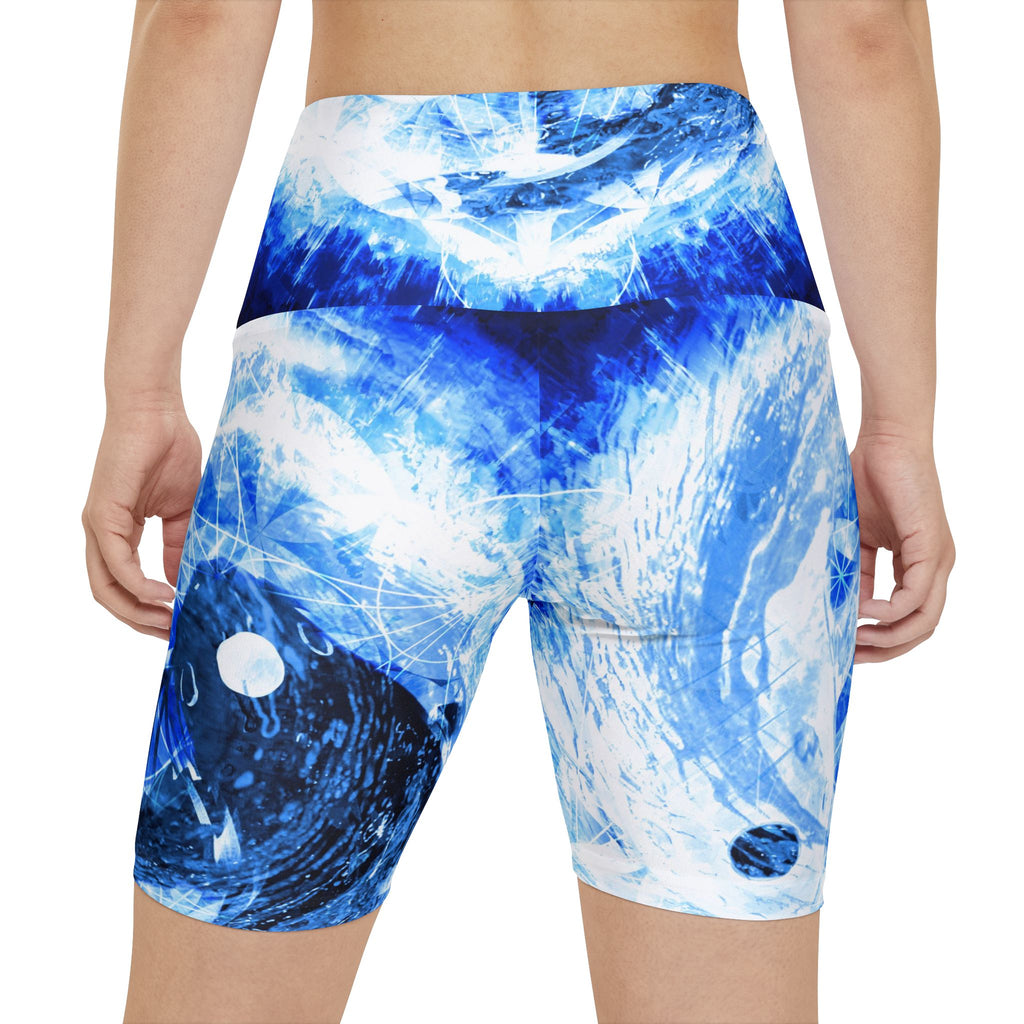 Amen Jin's Blue Sun Koi Meditations Women's Workout Shorts