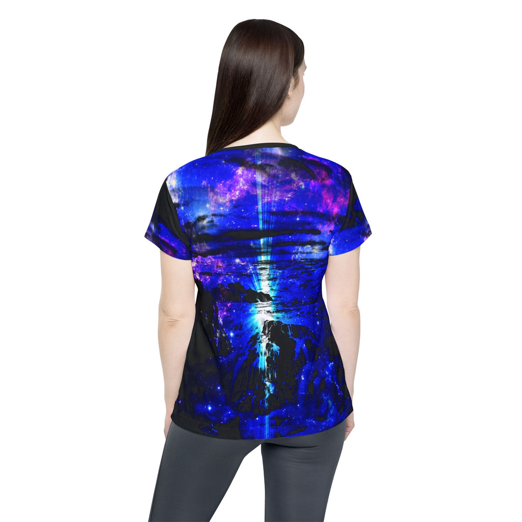 Iridescent Cosmic Falls Dreams Women's Sports Jersey