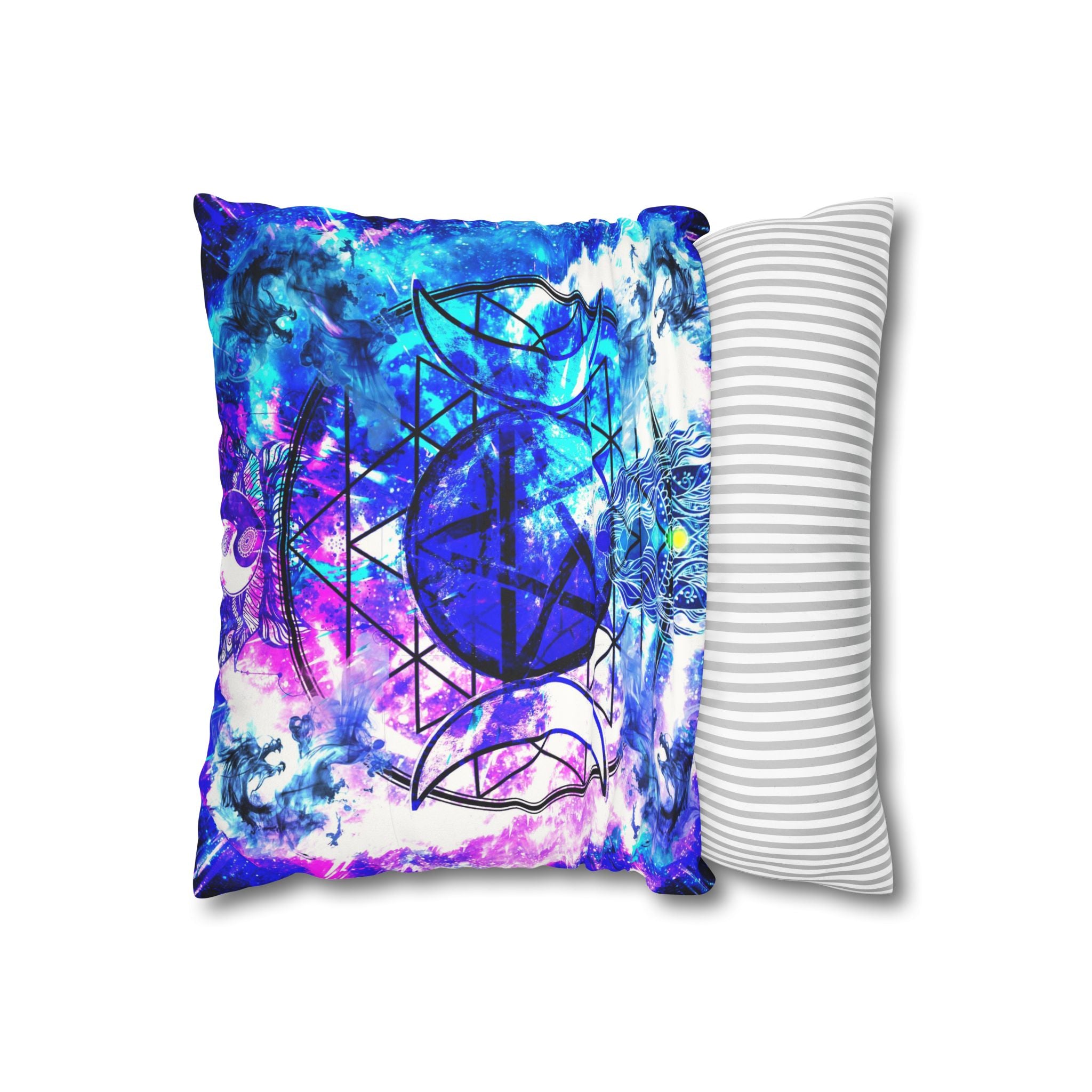 Creation's Magickal Awakening Meditations Faux Suede Square Pillow Case