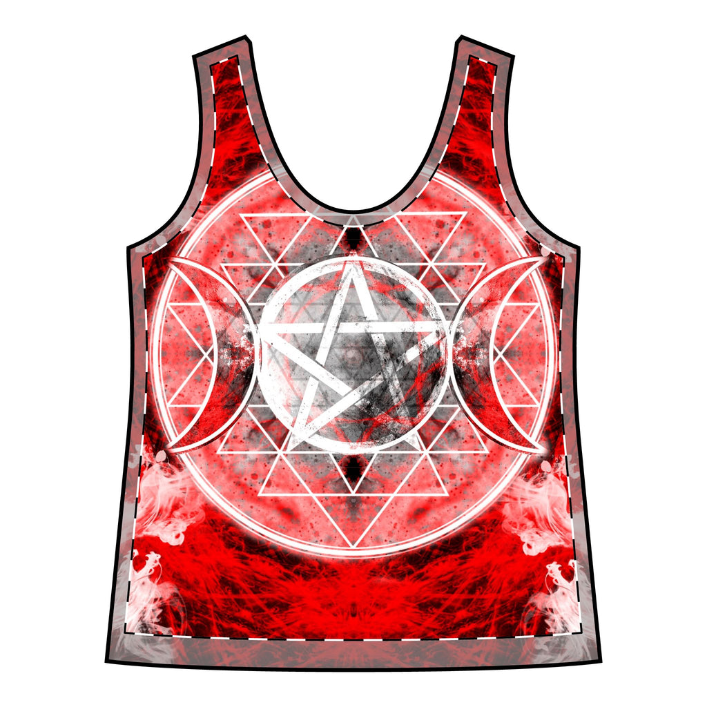 Katerina's Waiting for Hello Triple Goddess Meditations Women's Racerback Tank