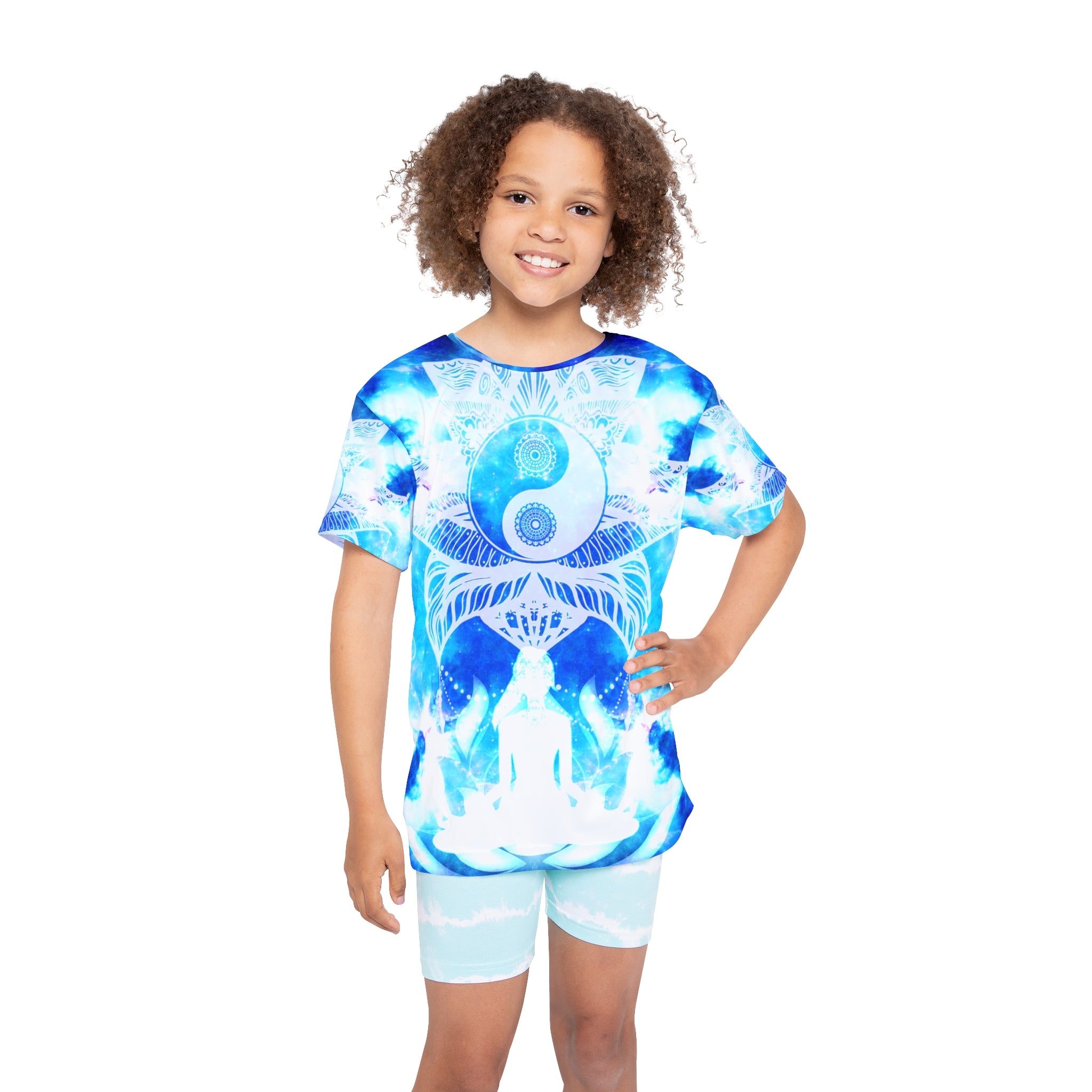 Amen Jin''s Mandala of Dragon Fire Lotus Meditations Kids Sports Jersey