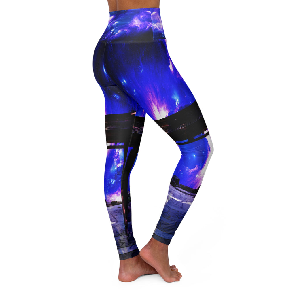 Amethyst Sapphire Pathway to Neverland Dreams High Waisted Yoga Leggings