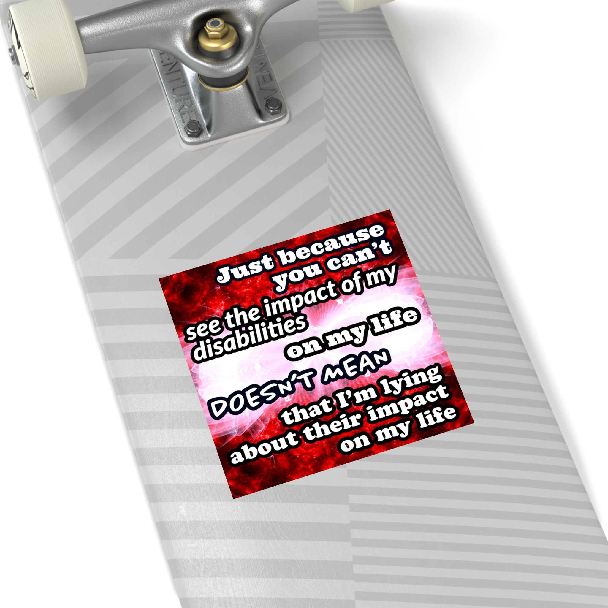 Katerina's Battle Symphony Red Instead "Just Because You Can't See" Square Stickers, Indoor\Outdoor