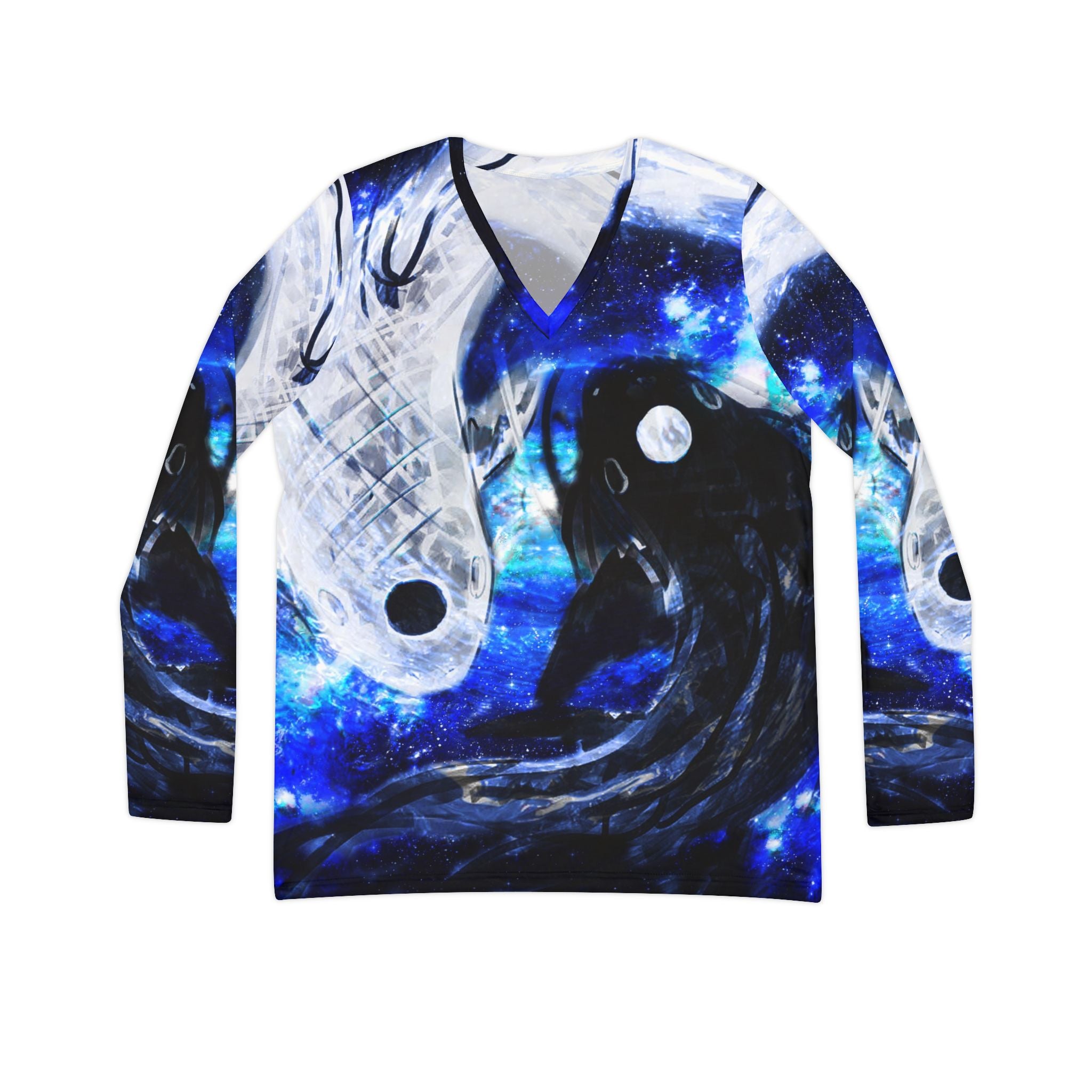 Amen Jin's Desires Koi Dreams Long Sleeve V-neck Shirt