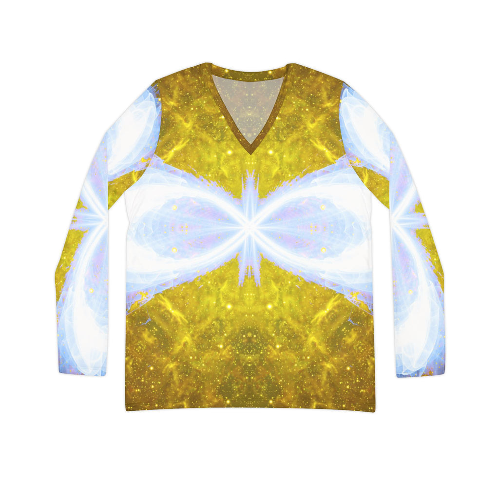 Katerina's Golden Moment Desires 2021 Women's Long Sleeve V-neck Shirt