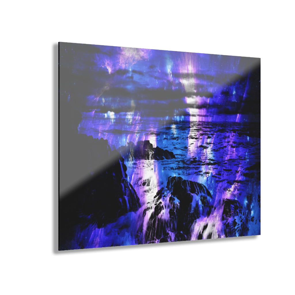 Amethyst Sapphire Cosmic Falls Dreams Acrylic Prints (French Cleat Hanging)