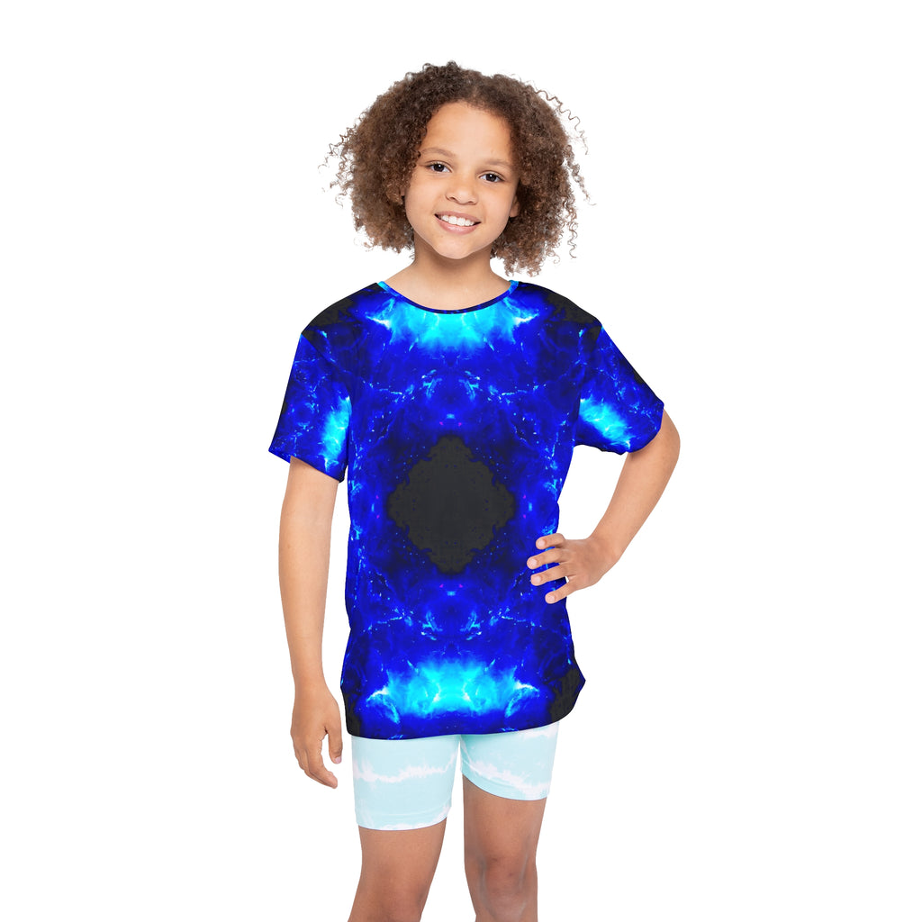 Amen Jin's Blue Flame Desires Kids Sports Jersey