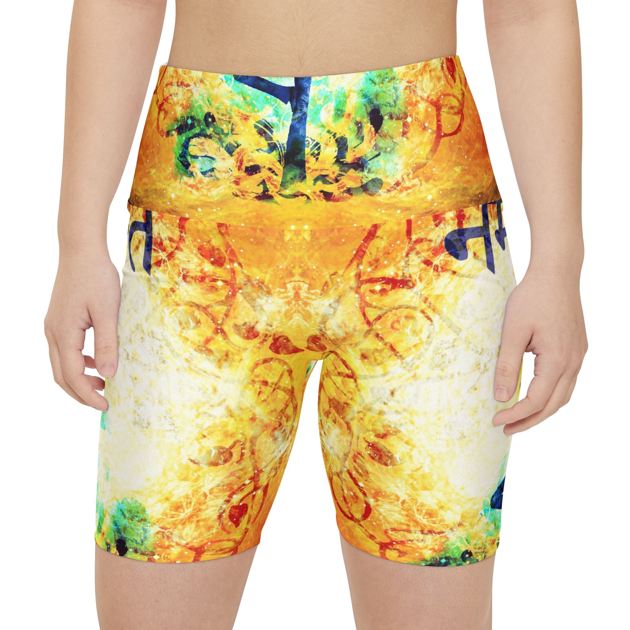 Katerina's Golden Namaste Meditations Women's Workout Shorts