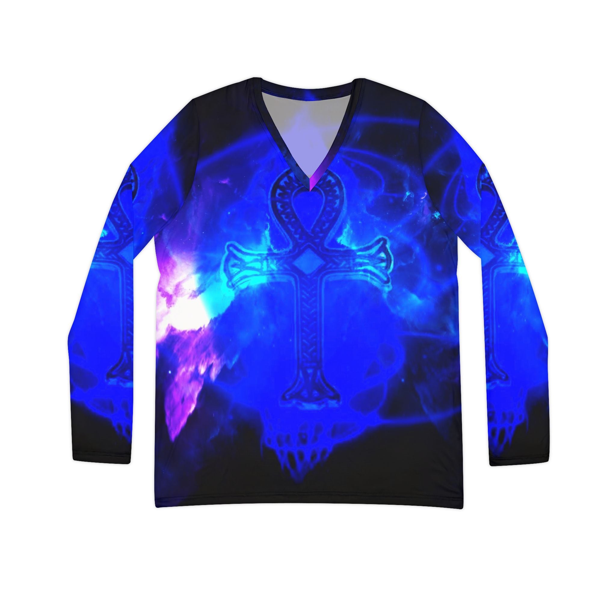Ad Amorem Amisi Ankh Dreams Long Sleeve V-neck Shirt