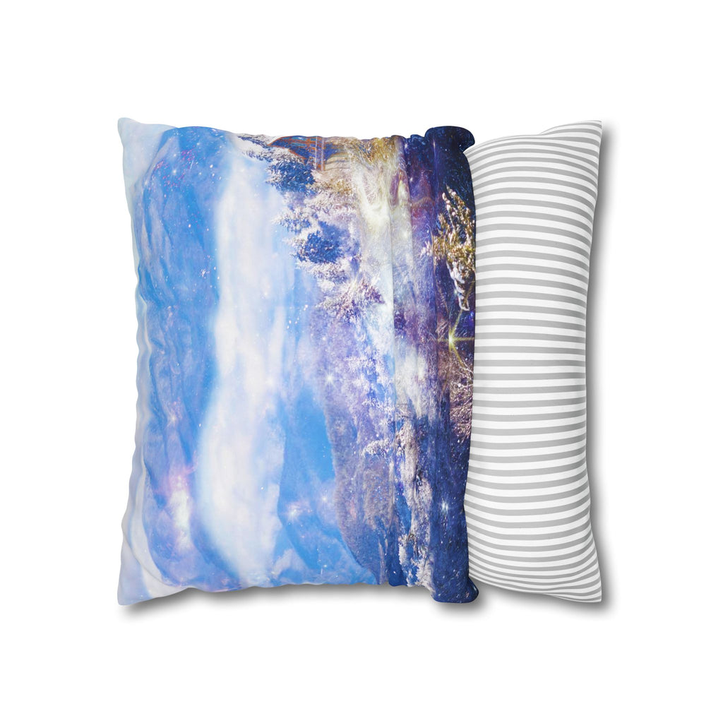 Katerina's Light a Way Smoky Mountain Dreams Square Poly Canvas Pillowcase