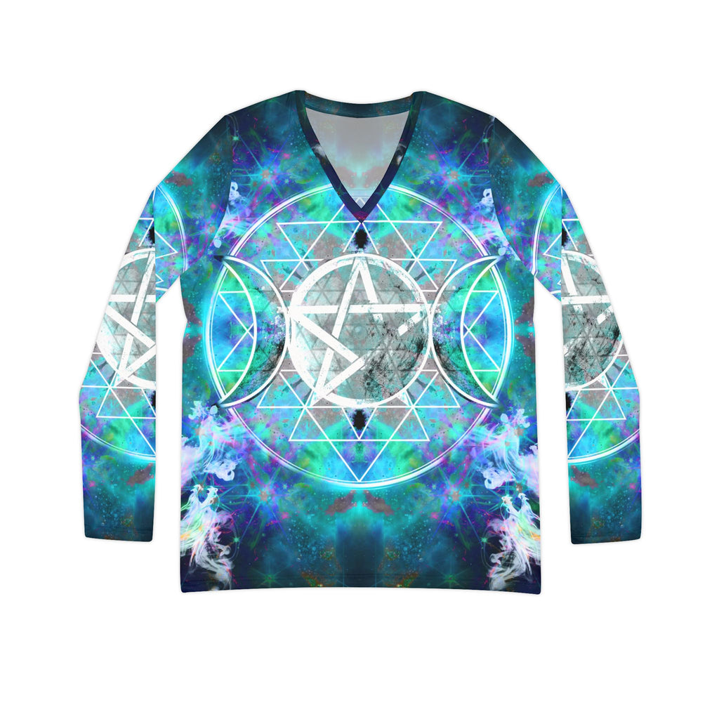 Katerina's Now and Forever Triple Goddess Meditations Women's V-neck Shirt