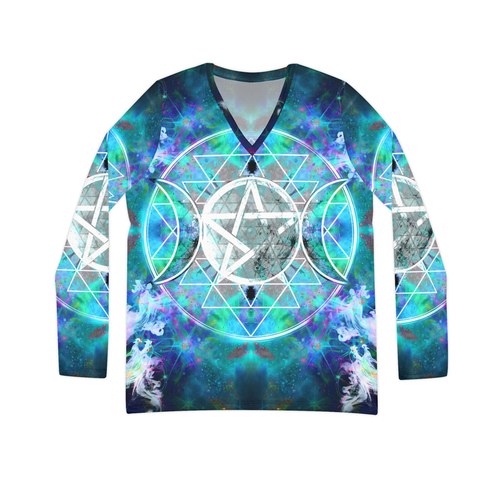Katerina's Now and Forever Triple Goddess Meditations Women's V-neck Shirt