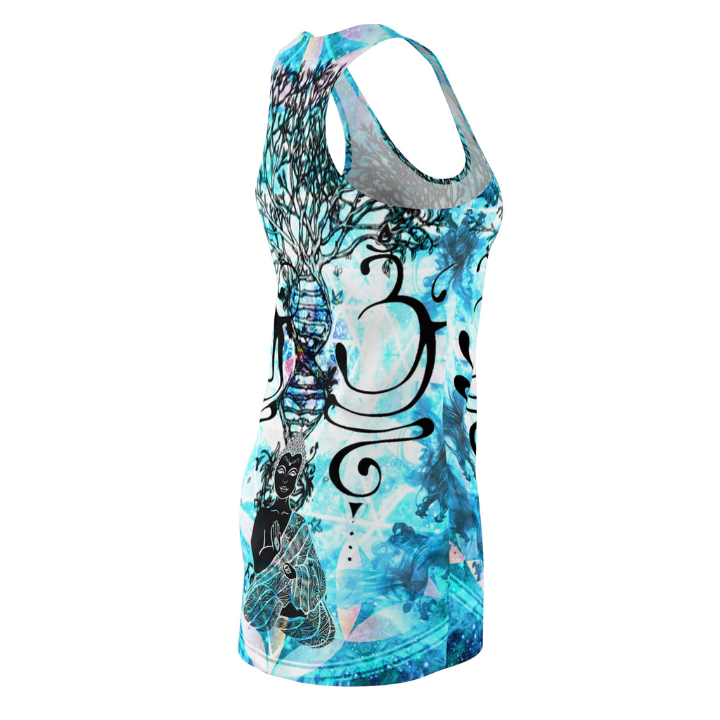 Amen Jin's All the White Horses Buddha Meditations Women's Racerback Dress