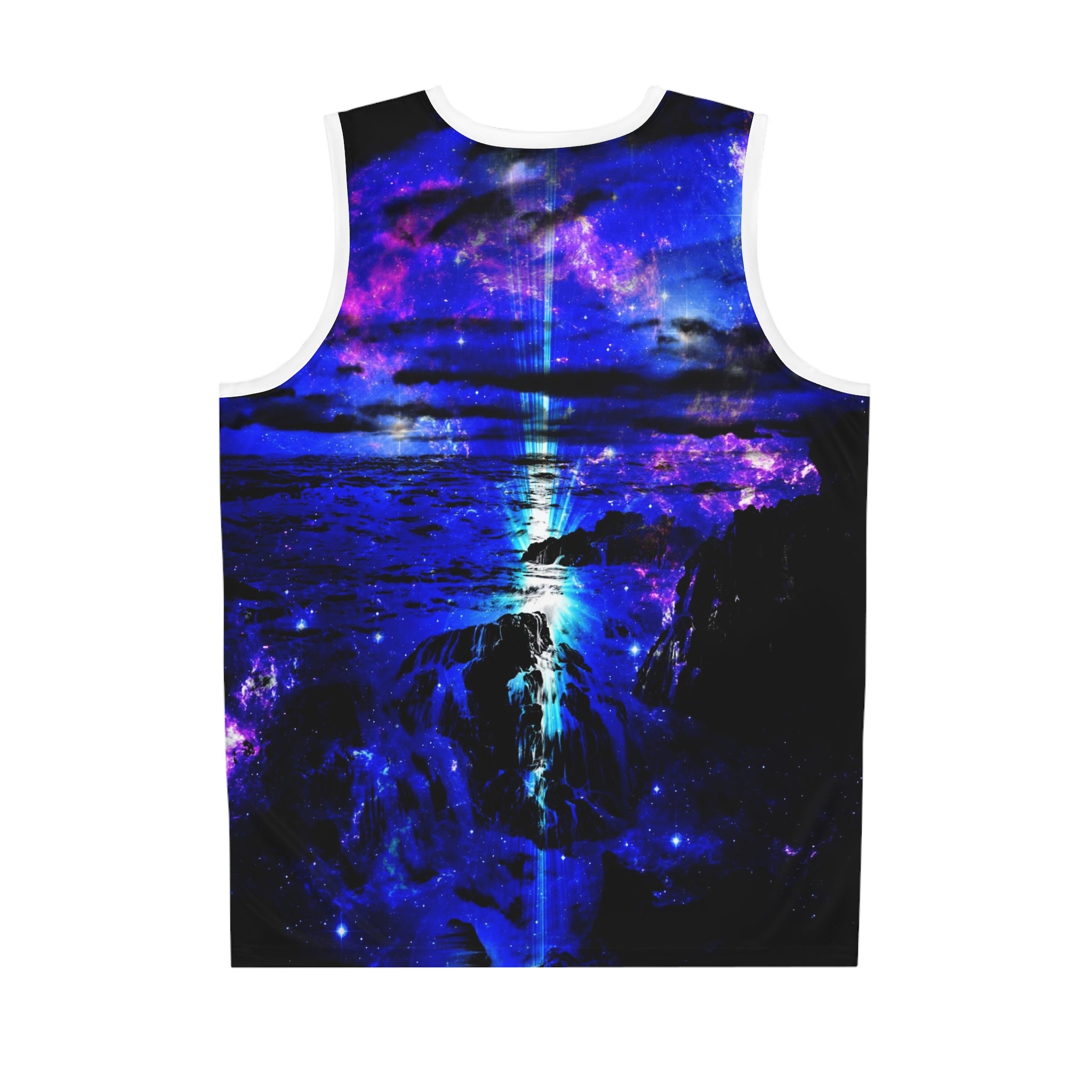 Iridescent Cosmic Falls Dreams Basketball Jersey