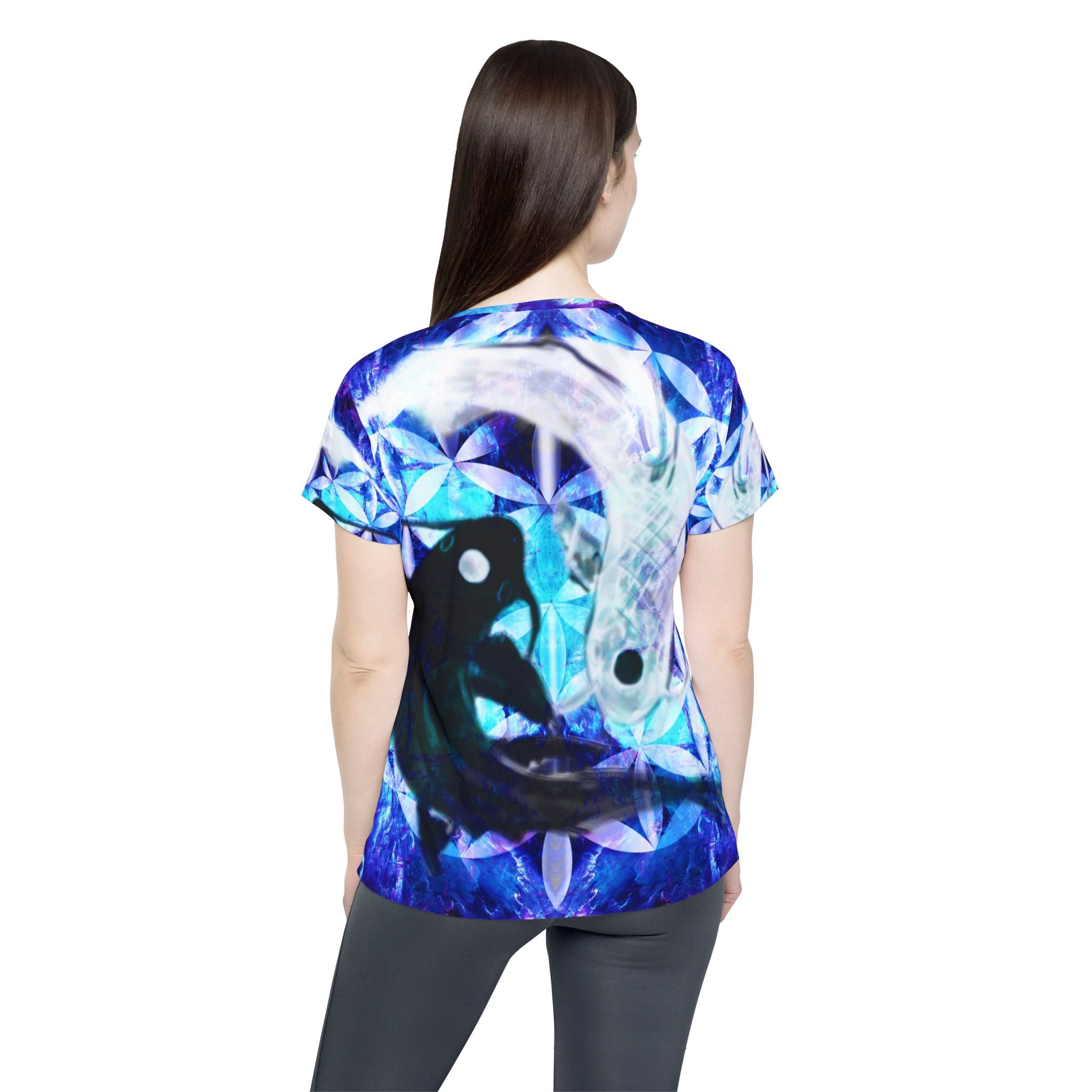 Amen Jin's Dragon's Gate Koi Meditations Women's Sports Jersey