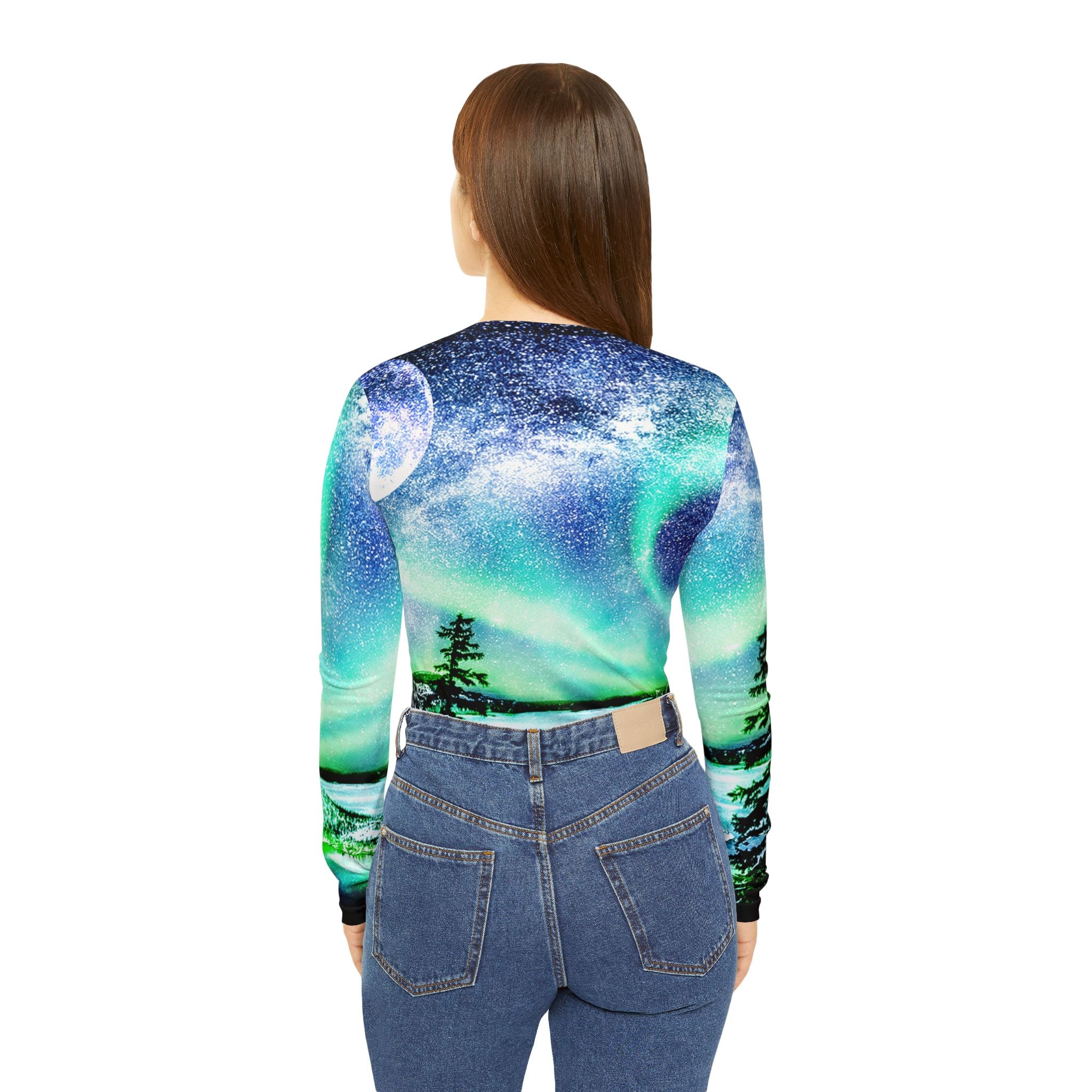Katerina's Noel Yule Night Dreams Long Sleeve V-neck Shirt