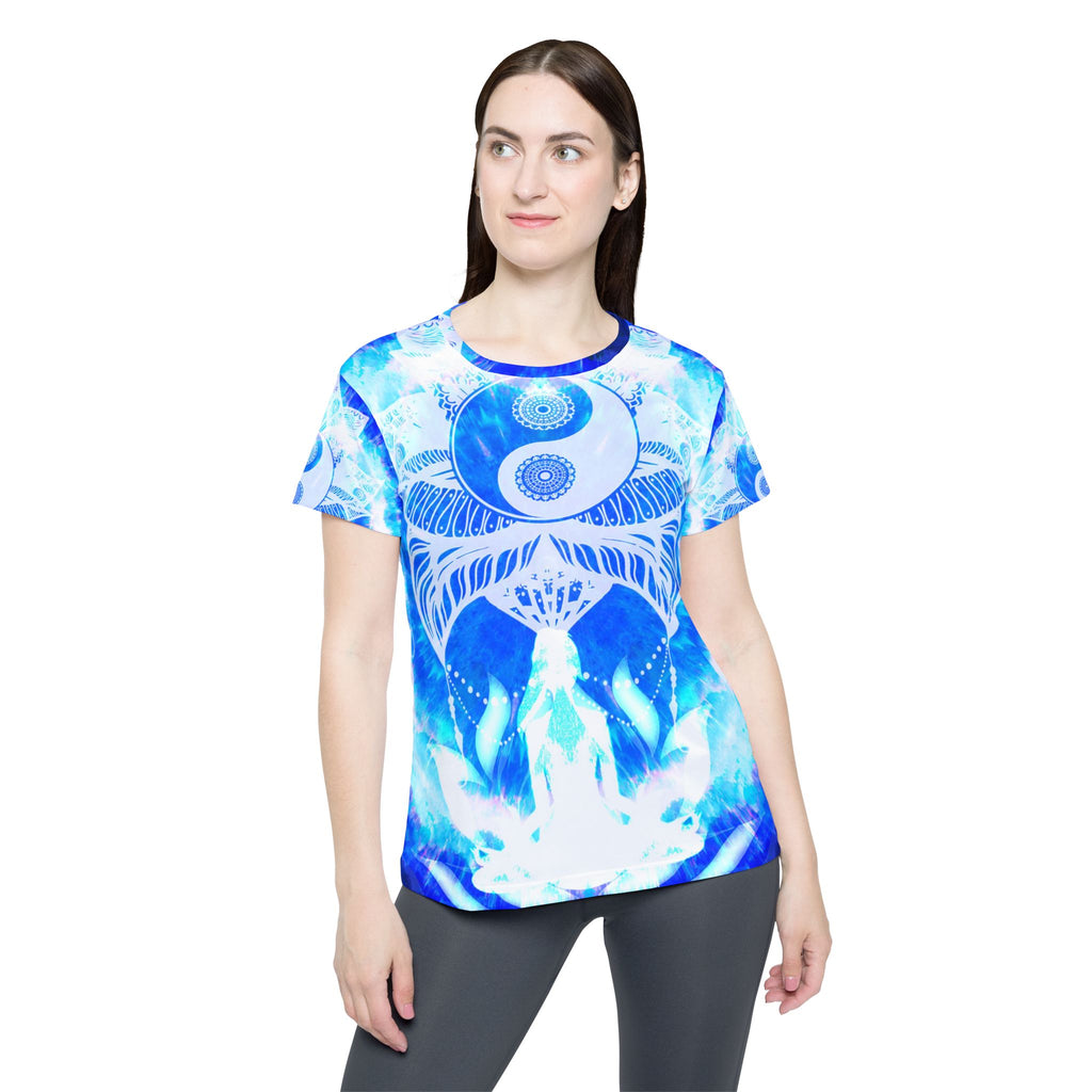 Amen Jin's Blue Sun Lotus Meditations Women's Sports Jersey