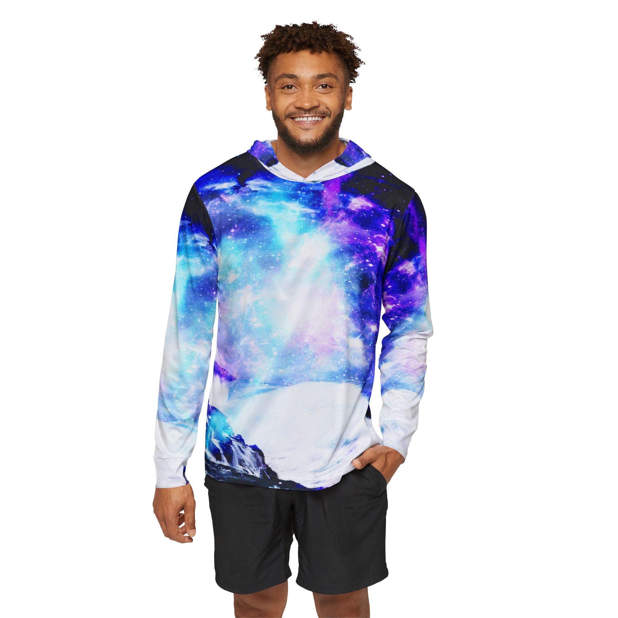 Mystic Serenity Bay Dreams Men's Sports Warmup Hoodie