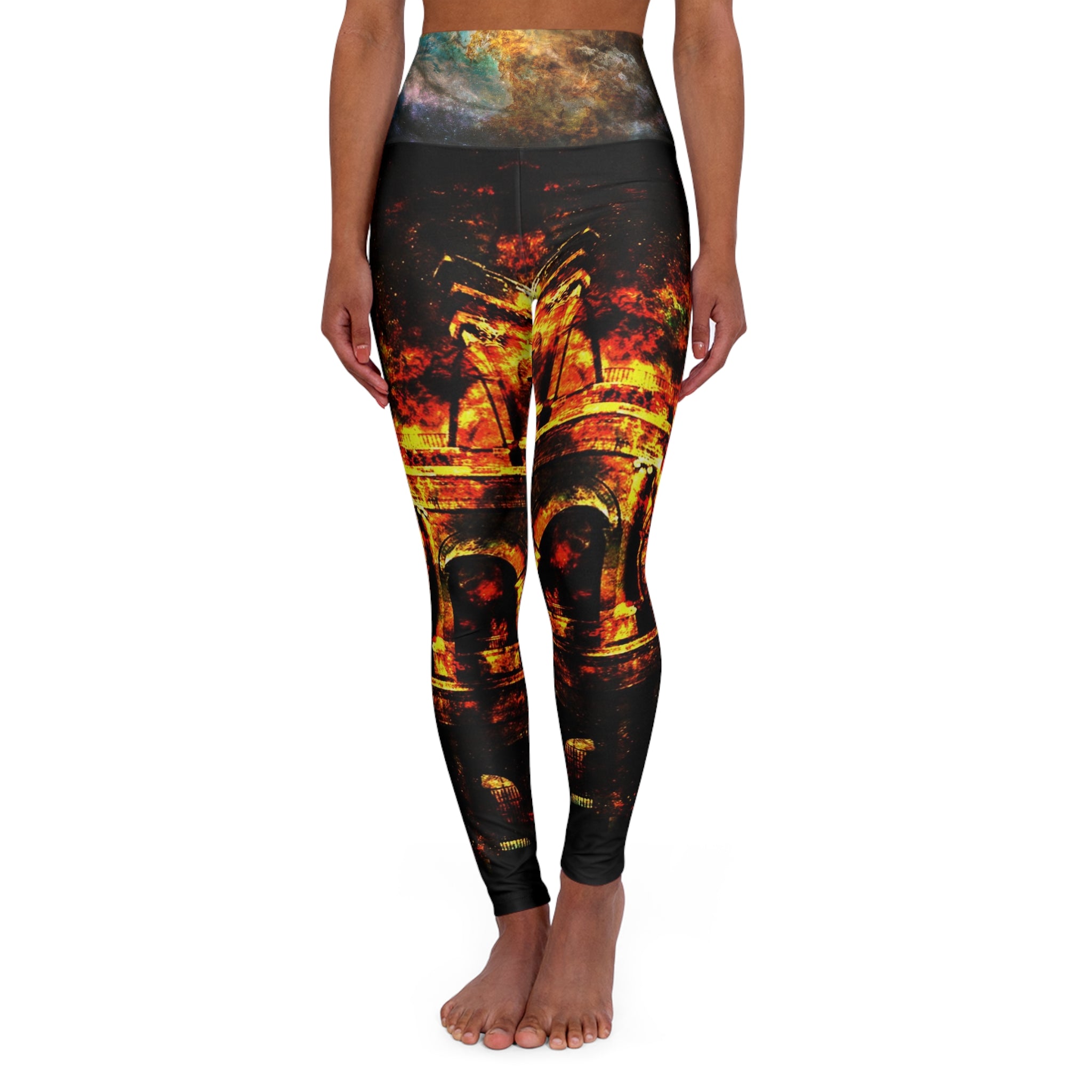 Breathe Again Dreams of Roman Patterns Past High Waisted Yoga Leggings