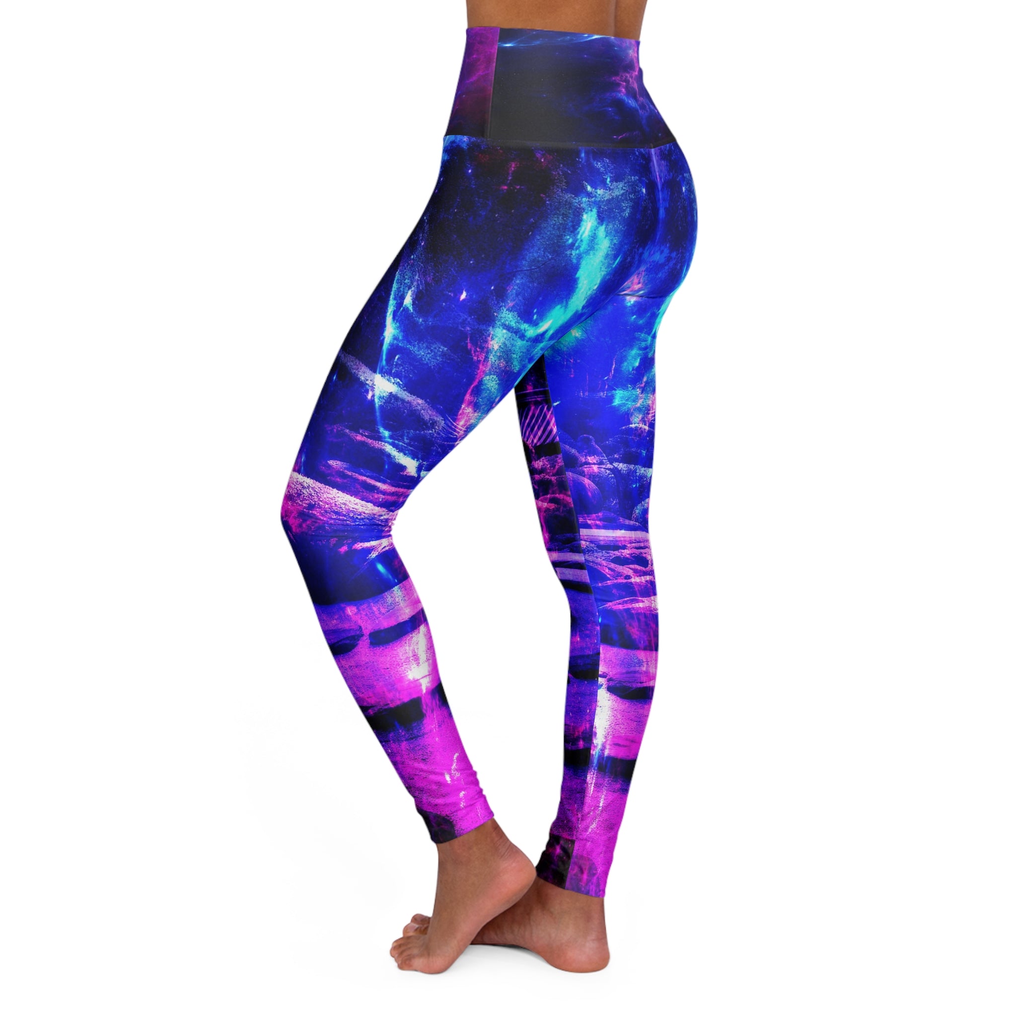 Amethyst Tranquil Garden Dreams High Waisted Yoga Leggings