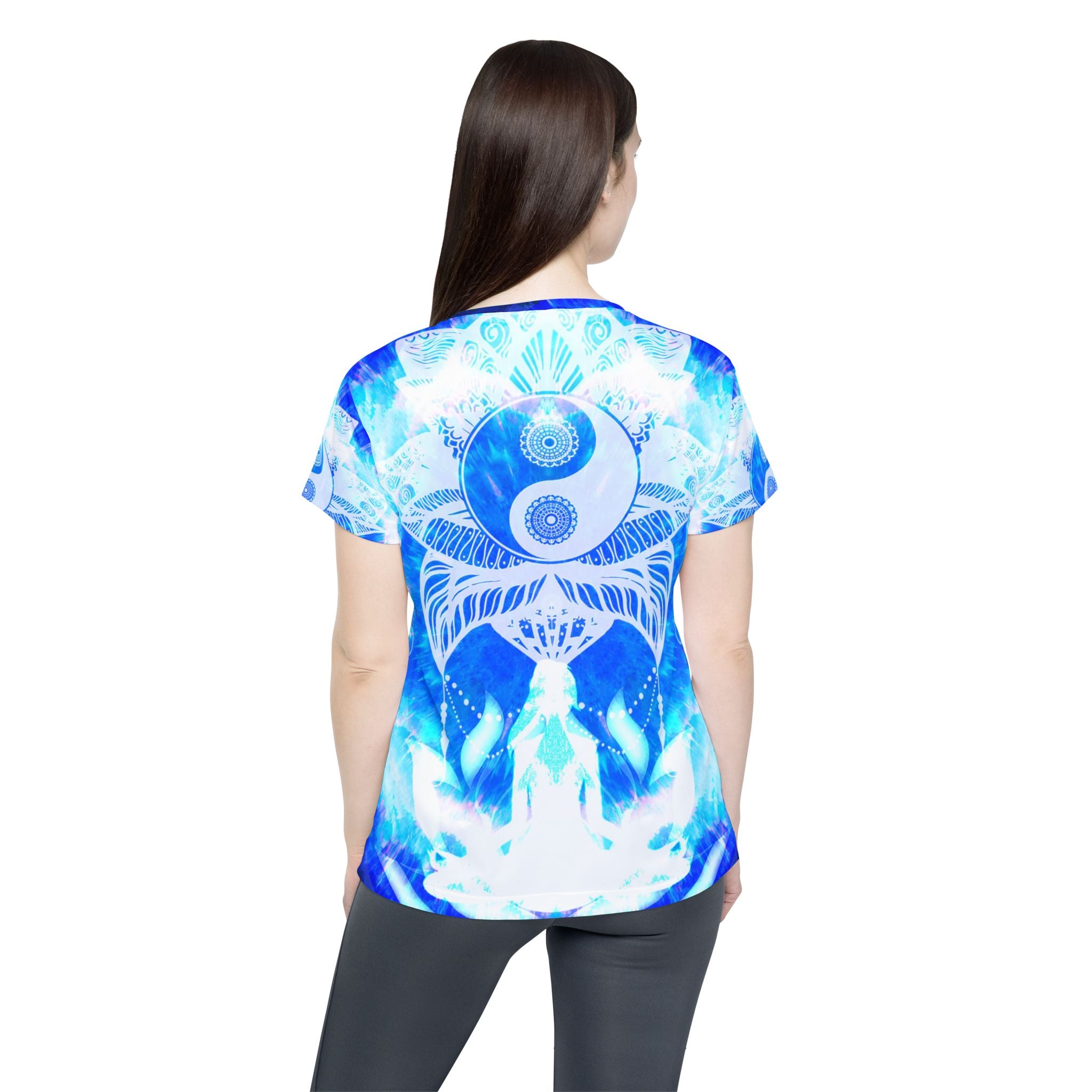 Amen Jin's Blue Sun Lotus Meditations Women's Sports Jersey