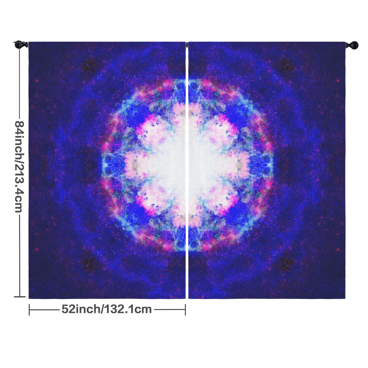 Katerina's Independence Desires Floor-To-Ceiling Curtain 52x84inch | Ships from USA