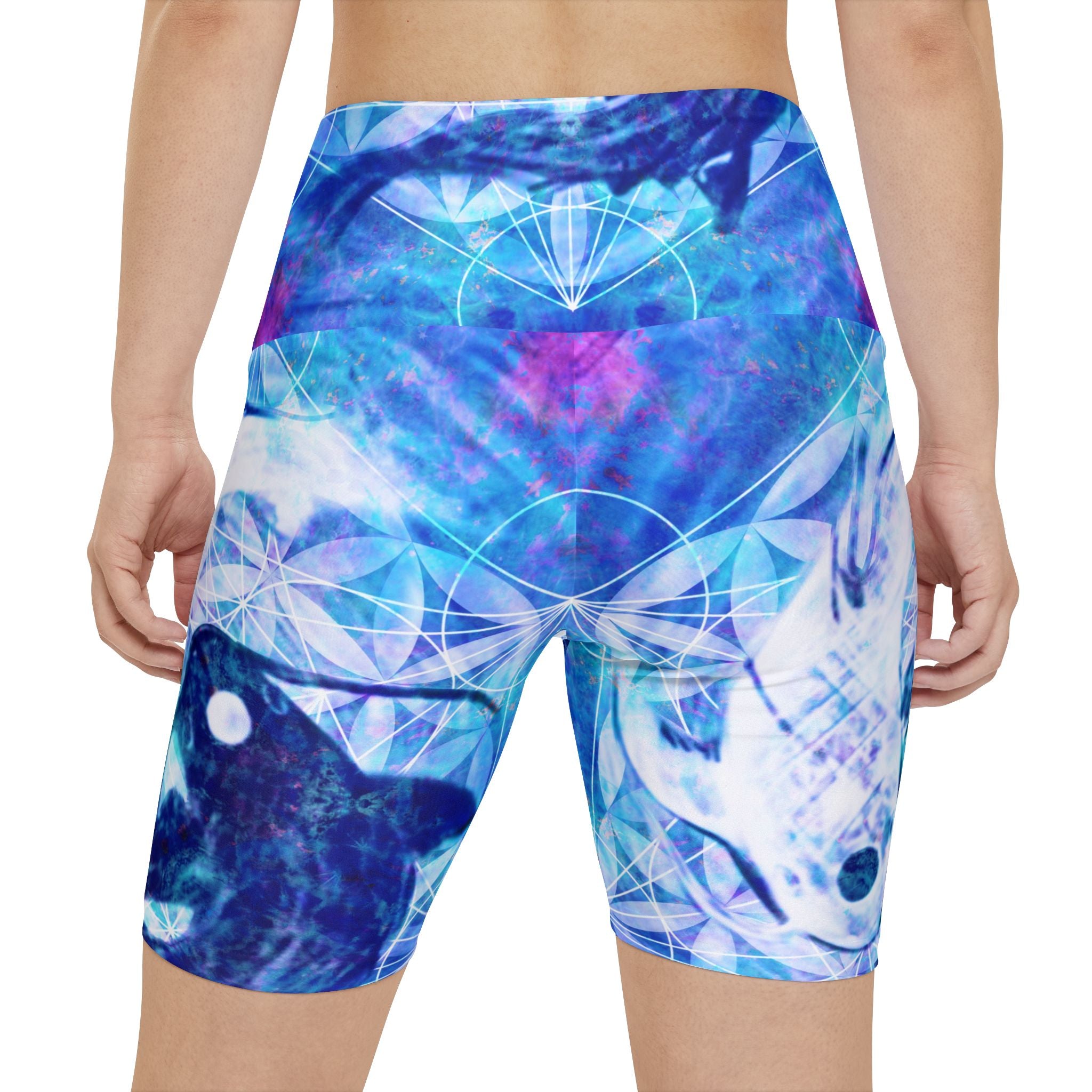 Amen Jin's Lotus Desires Koi Meditations Women's Workout Shorts