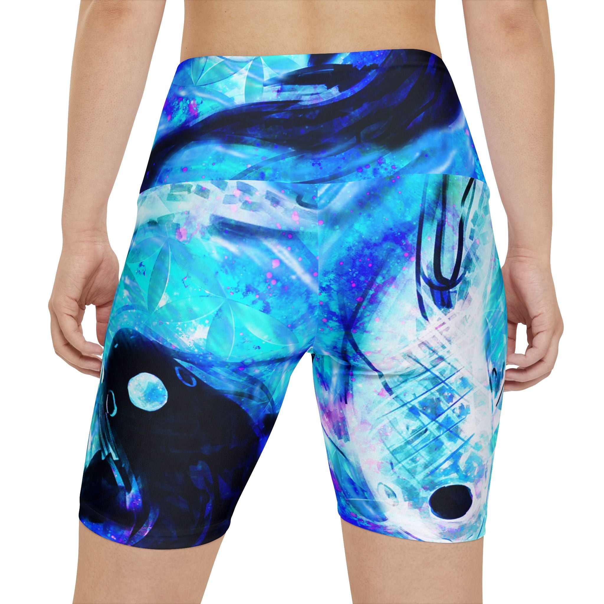Amen Jin's Memories of Yesterday Koi Meditations Women's Workout Shorts