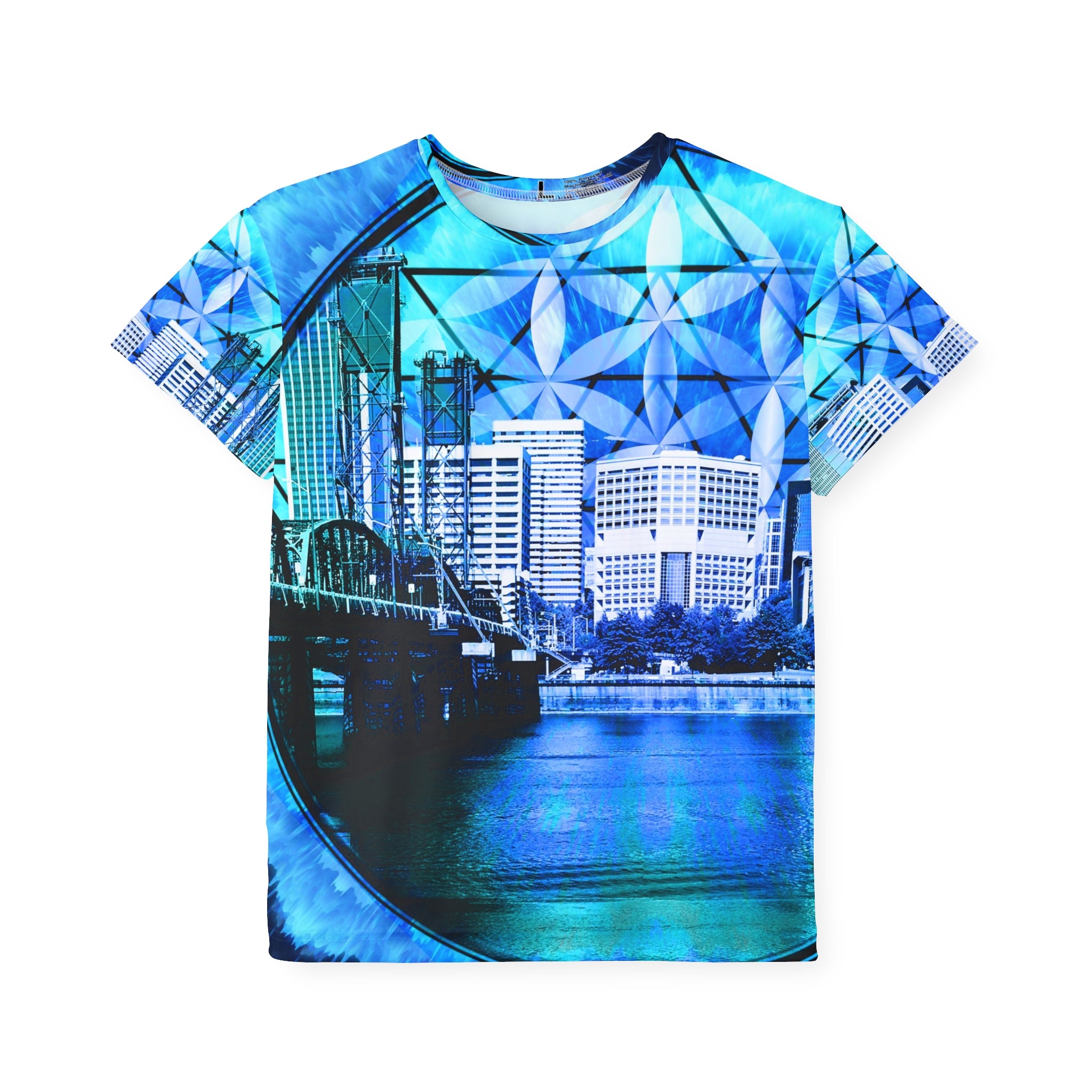 Amen Jin Blue Fire Portland Meditations Kids Sports Jersey