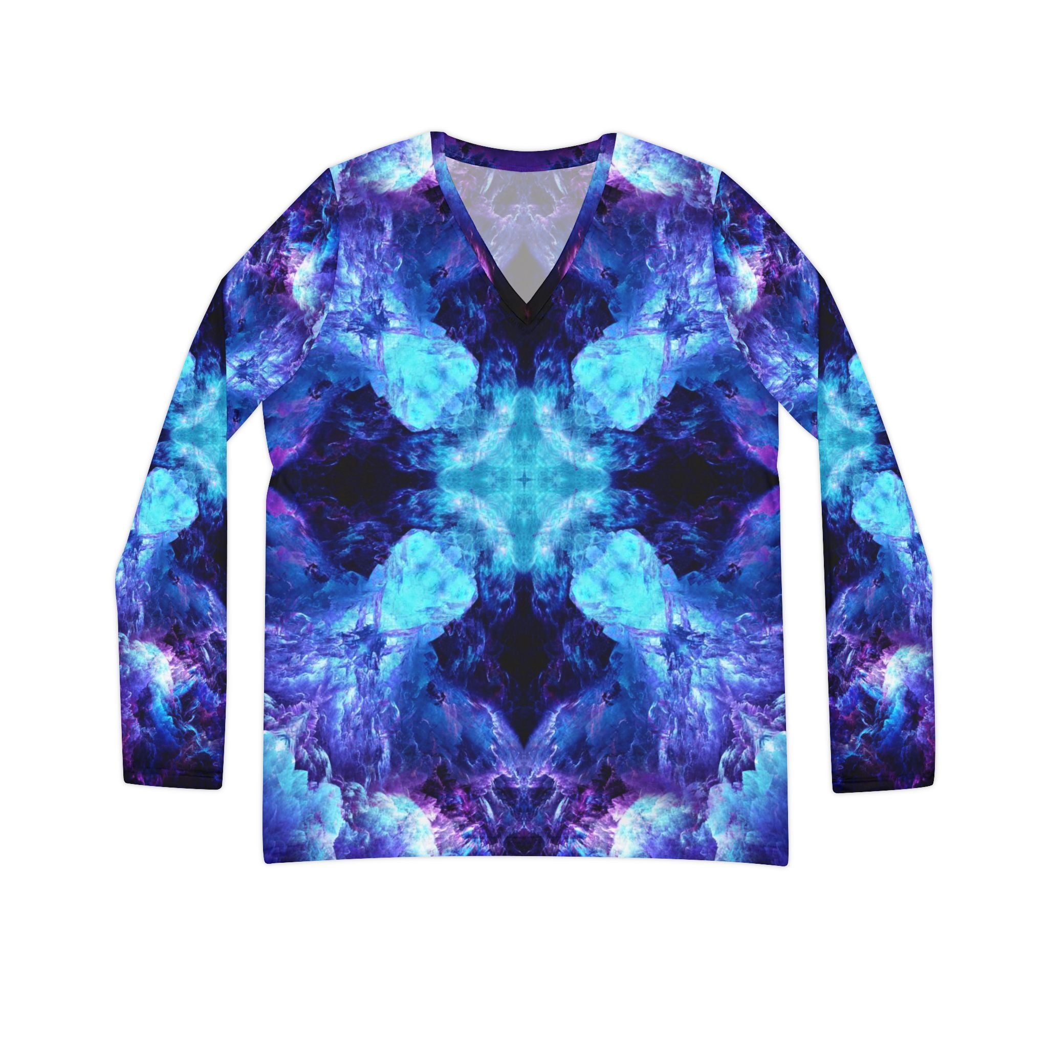 Amen Jin's Dragon's Gate Desires Long Sleeve V-neck Shirt