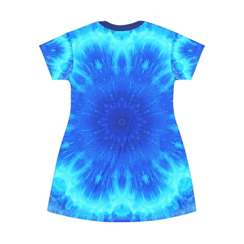 Amen Jin's Blue Fire Desires T-Shirt Dress