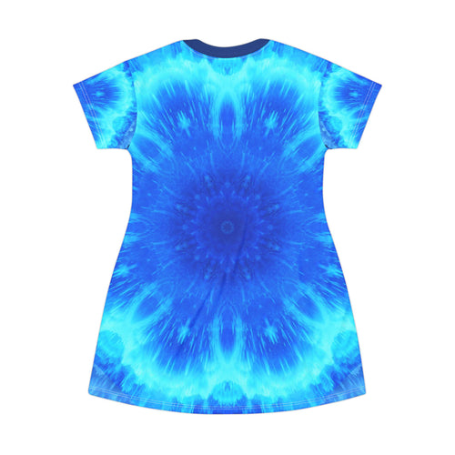 Amen Jin's Blue Fire Desires T-Shirt Dress