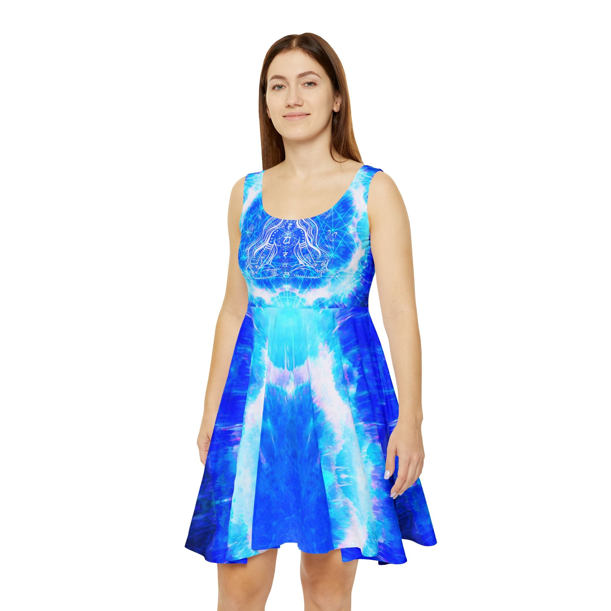 Amen Jin's Blue Sun Cosmic Meditations Women's Skater Dress