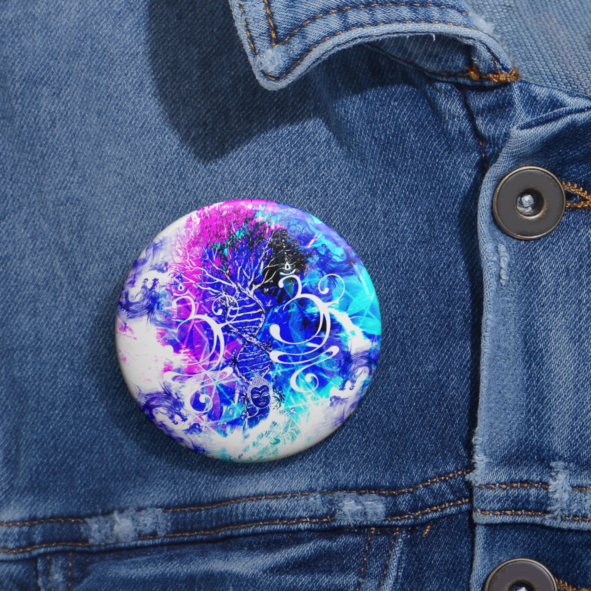 Creation's Buddha Meditations Pin Buttons