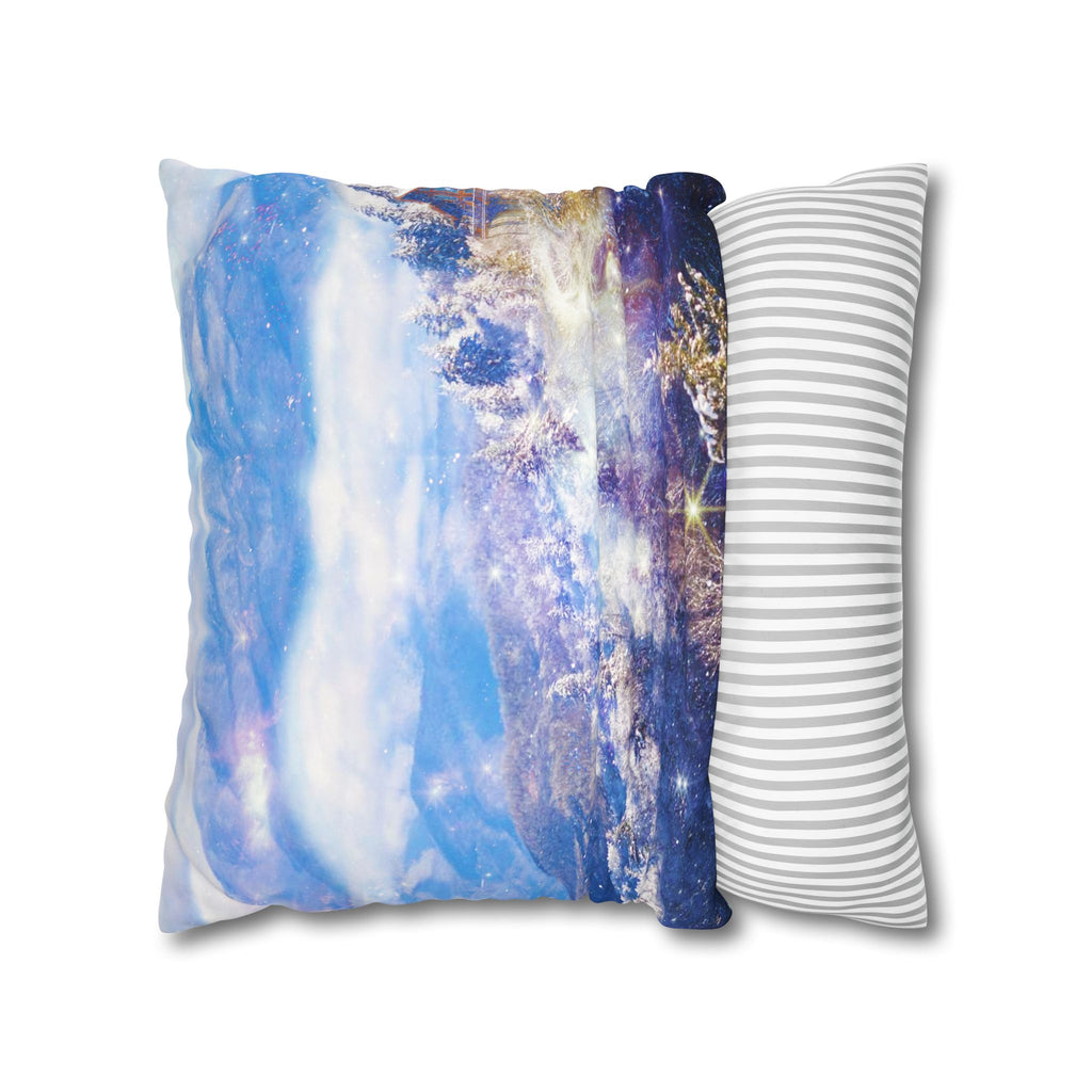 Katerina's Light a Way Smoky Mountain Dreams Faux Suede Square Pillowcase