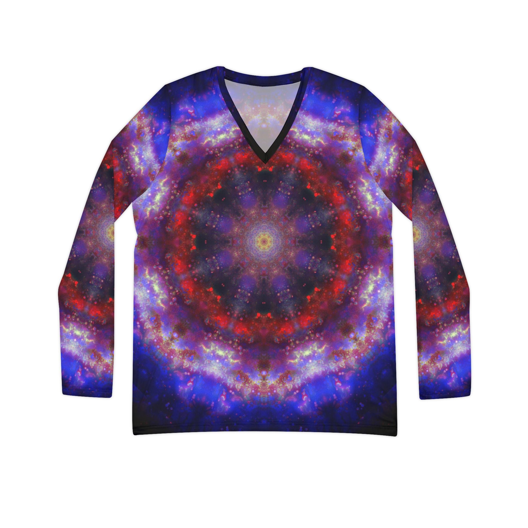 Spirited Marie My Telescope Desires Women's Long Sleeve V-neck Shirt