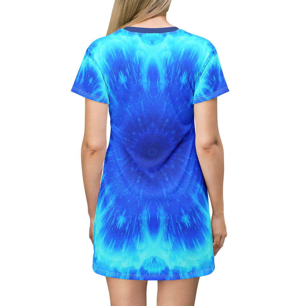 Amen Jin's Blue Fire Desires T-Shirt Dress