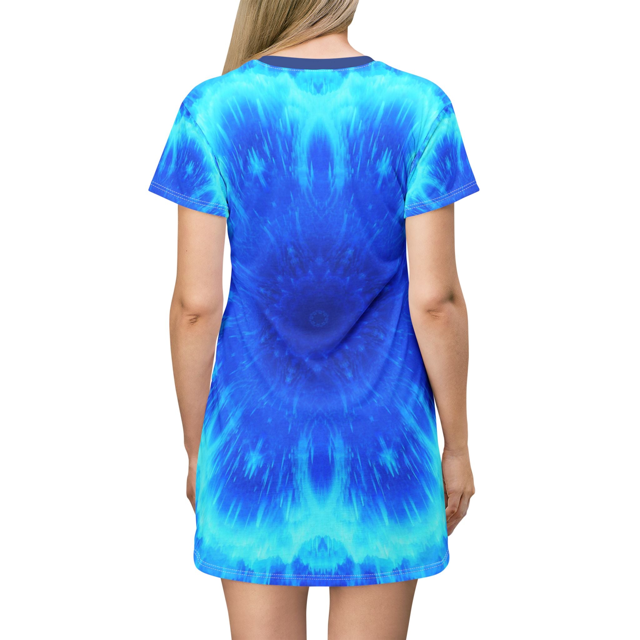 Amen Jin's Blue Fire Desires T-Shirt Dress