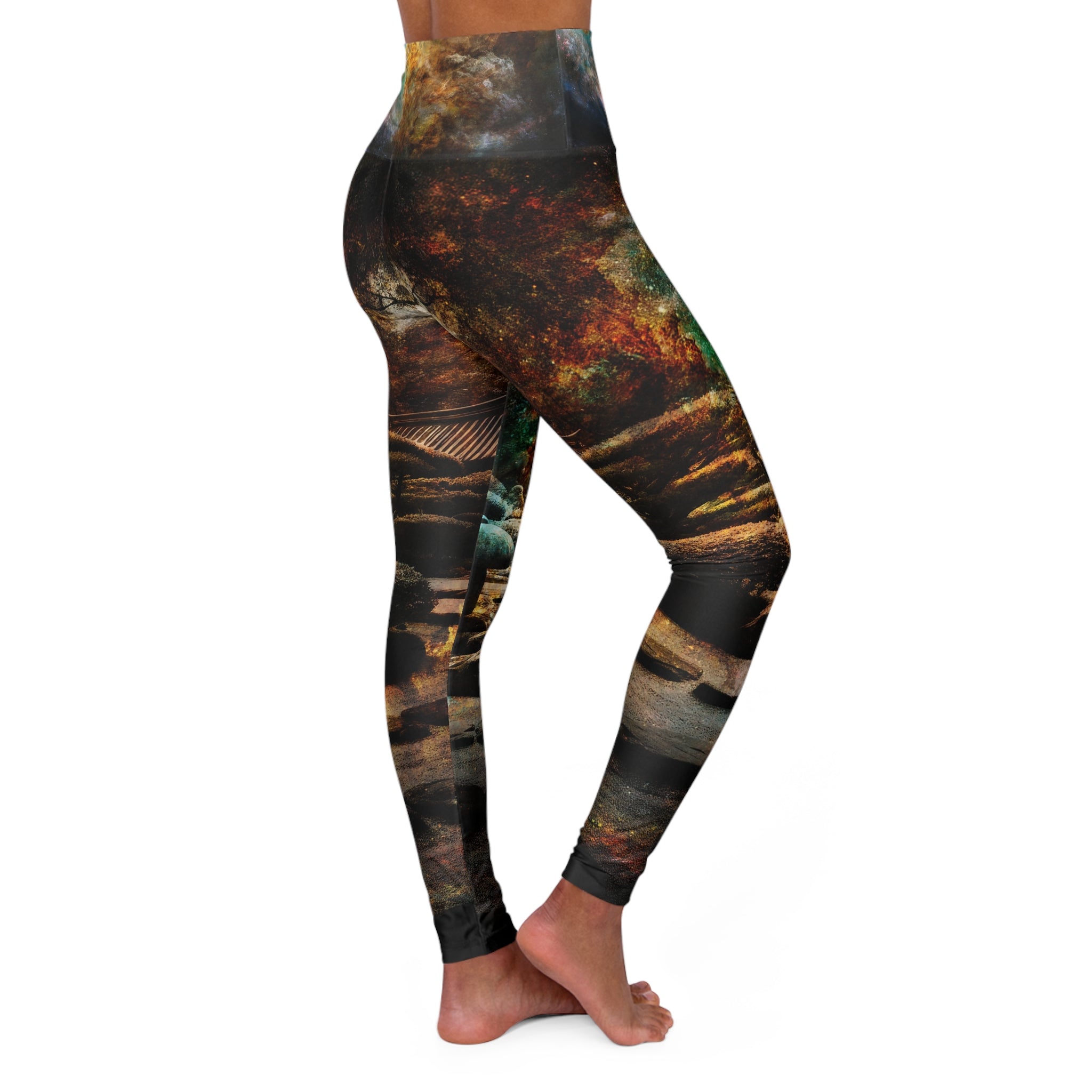 Breathe Again Tranquil Garden Dreams High Waisted Yoga Leggings