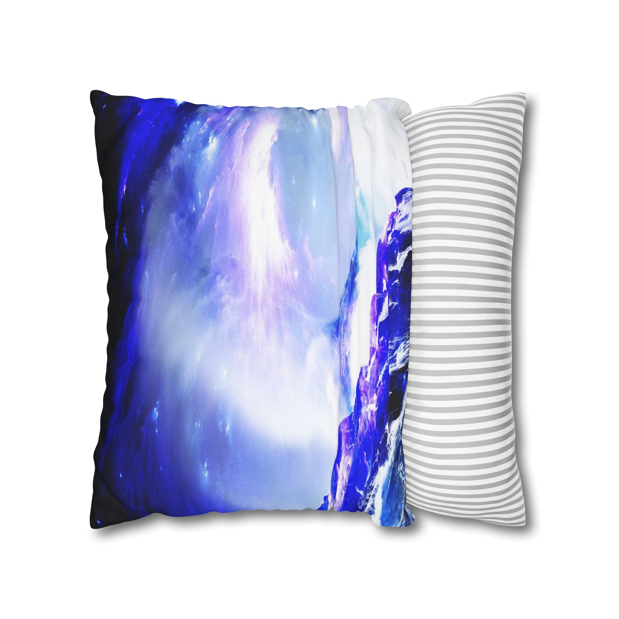 Amethyst Sapphire Serenity Bay Dreams Spun Polyester Pillowcase