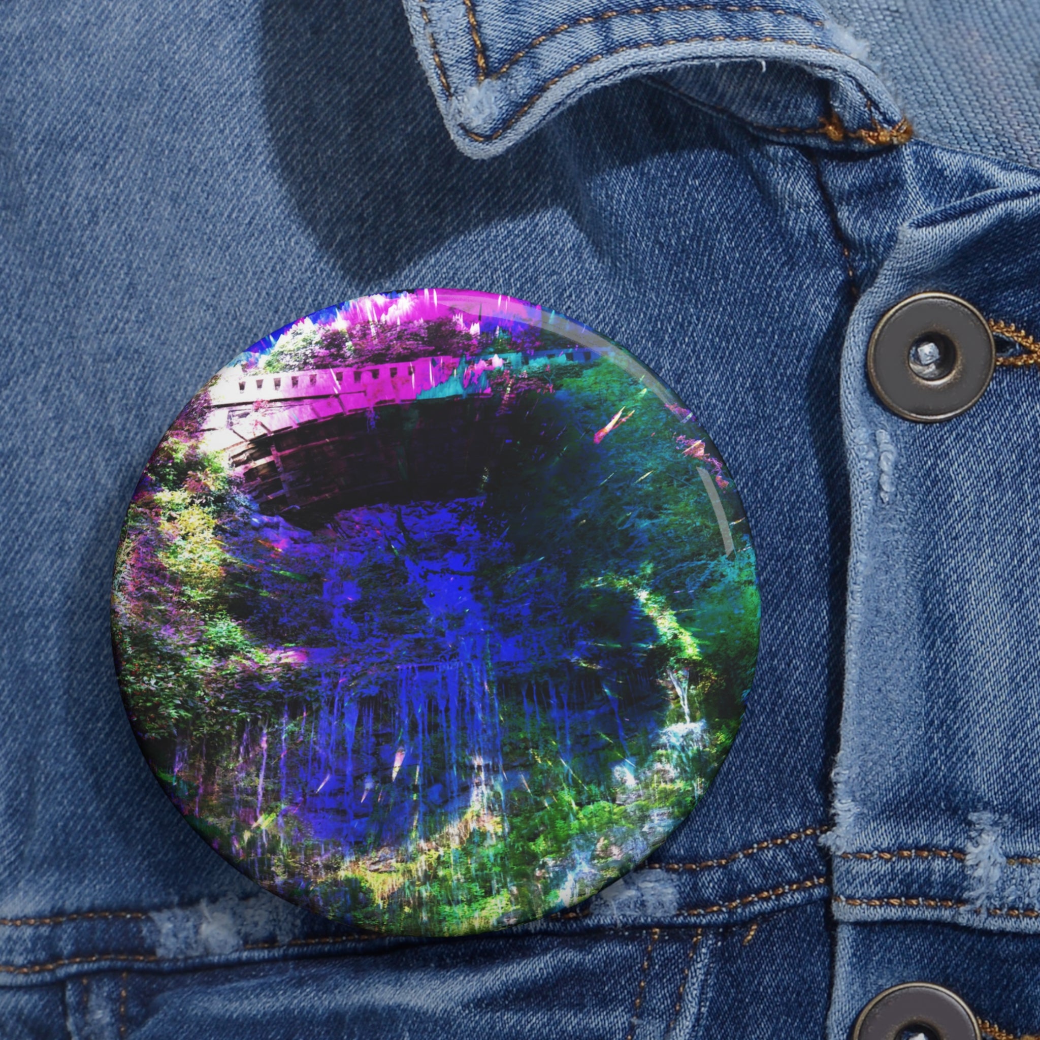 Creation's Eathereal Falls Pin Buttons