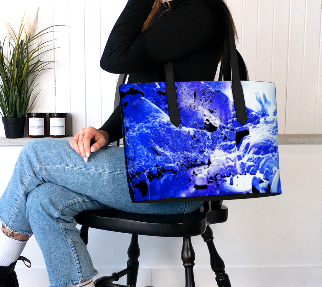 Yule Night Dreams Vegan Leather Tote Bag