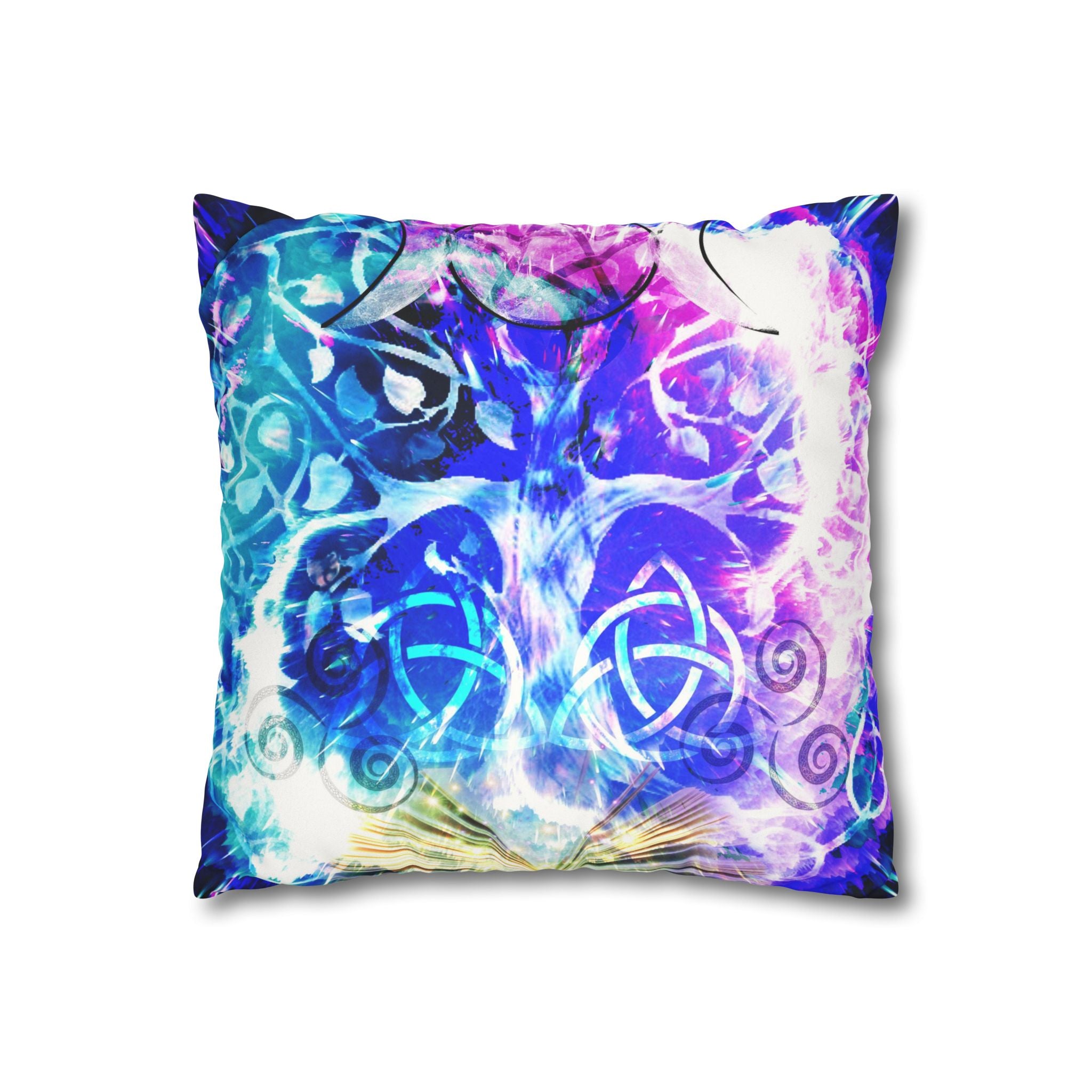 Creation's Celtic Meditations Faux Suede Square Pillow Case