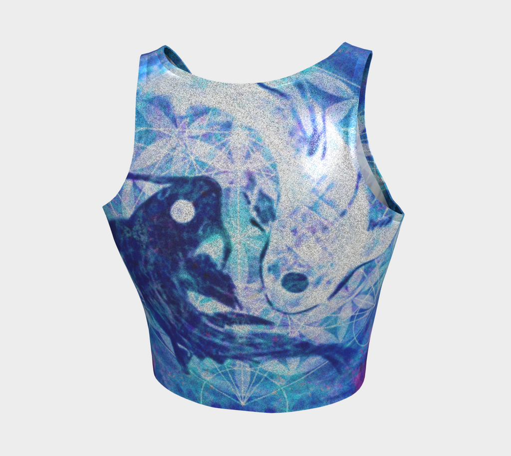 Amen Jin's Lotus Koi Meditations Athletic Crop Top