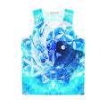 Amen Jin's Blue Fire Koi Meditations Basketball Jersey