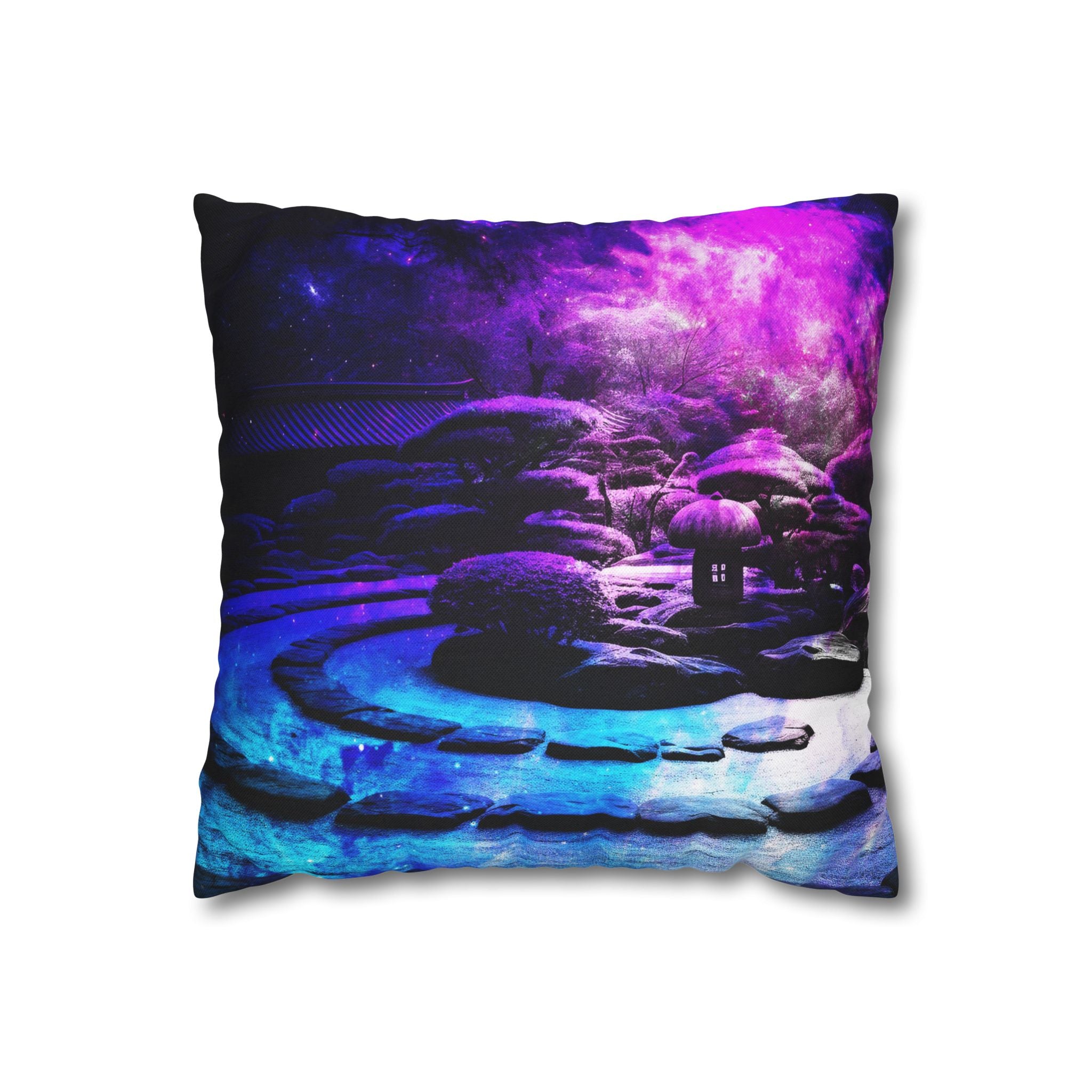 Creation's Heaven Tranquil Garden Dreams Spun Polyester Square Pillow Case