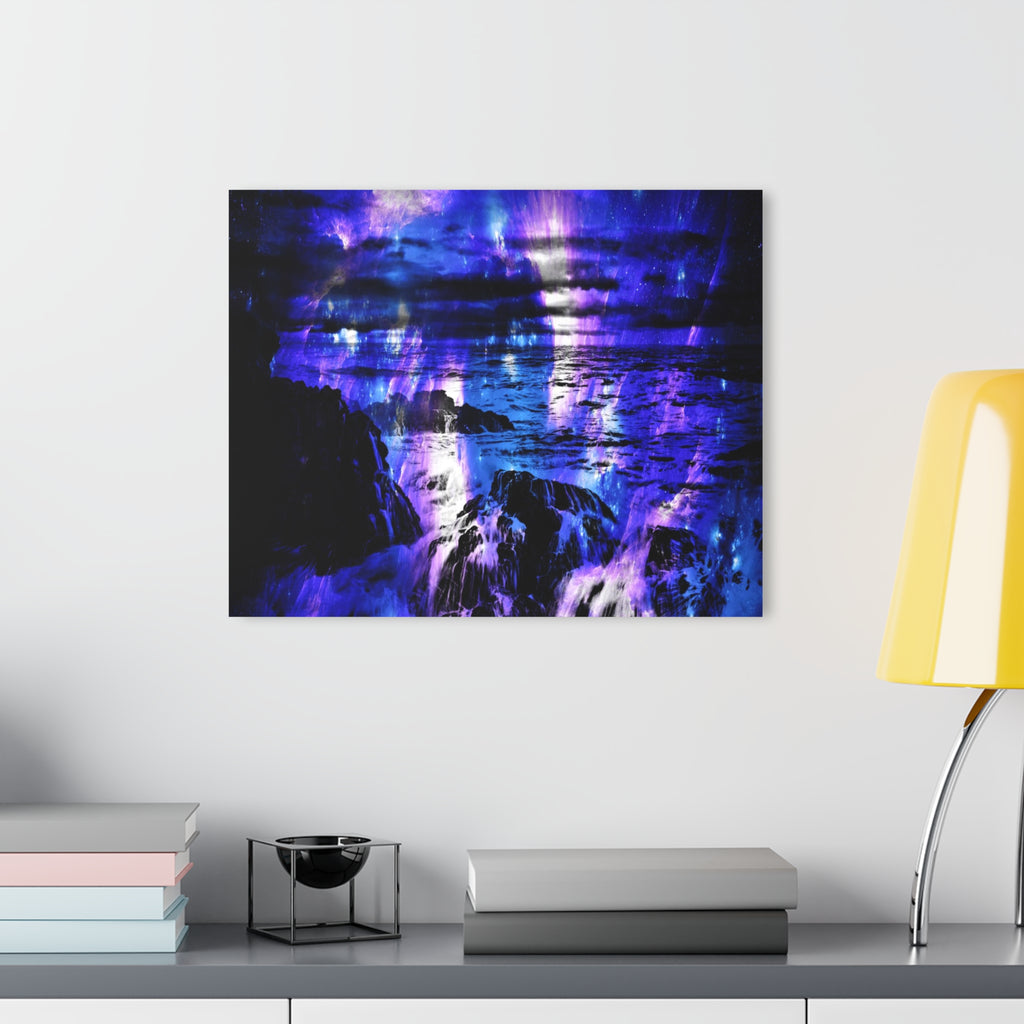 Amethyst Sapphire Cosmic Falls Dreams Acrylic Prints (French Cleat Hanging)