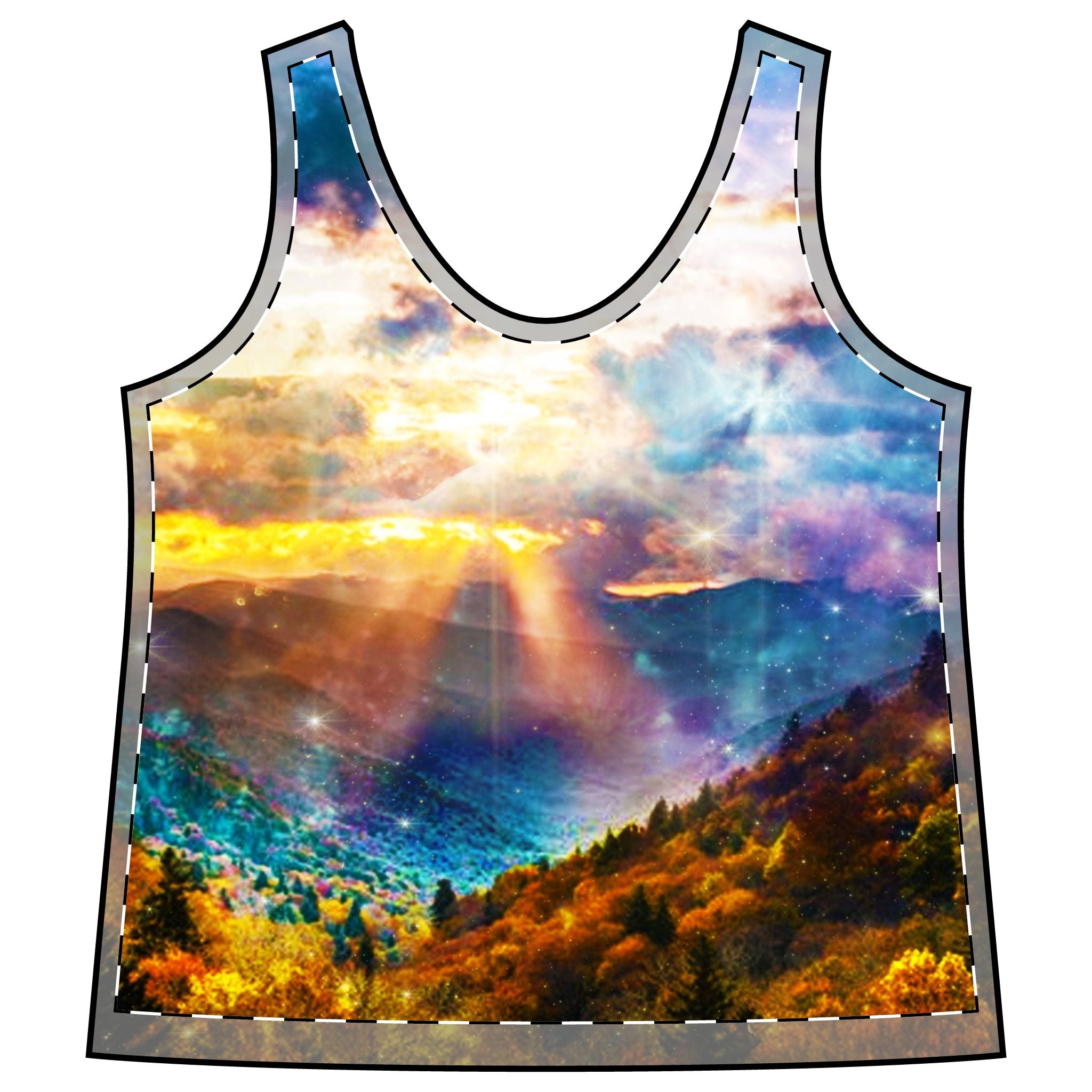 Katerina's Smokey Mountain Memories Dreams Women's Sporty Racerback Tank